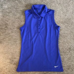 Royal Blue Nike golf tank